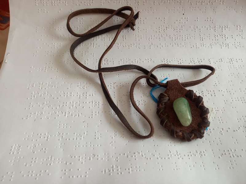 Genuine leather string Necklace Gemstone