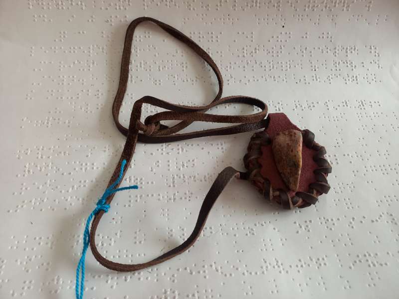 Genuine leather string Necklace Gemstone
