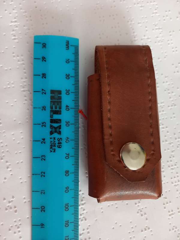 Genuine leather Pocket knife holder with belt attachment