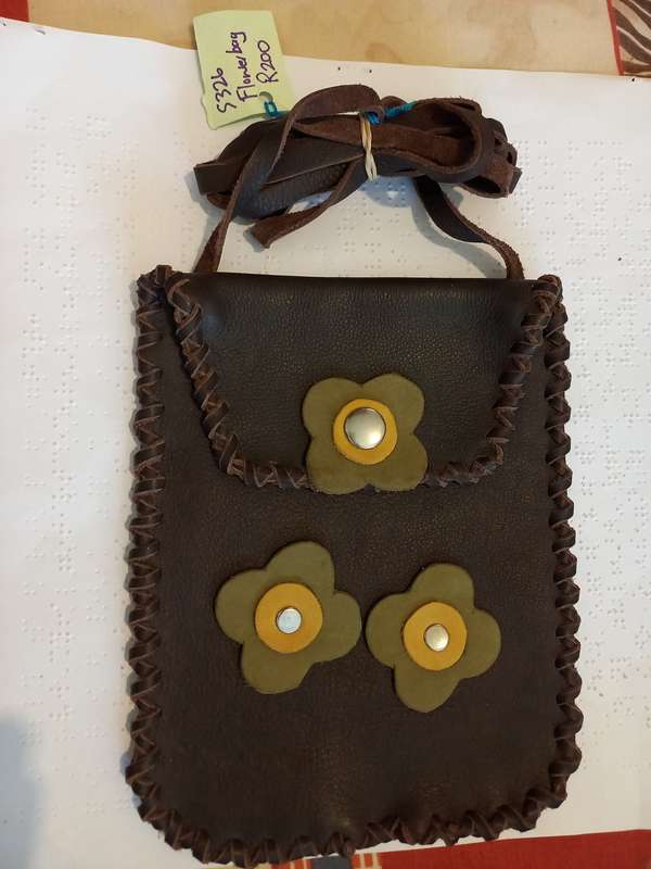 Genuine leather Flower bag with sling