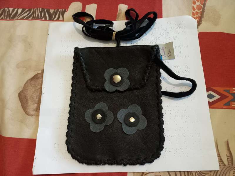 Genuine leather Flower bag with sling
