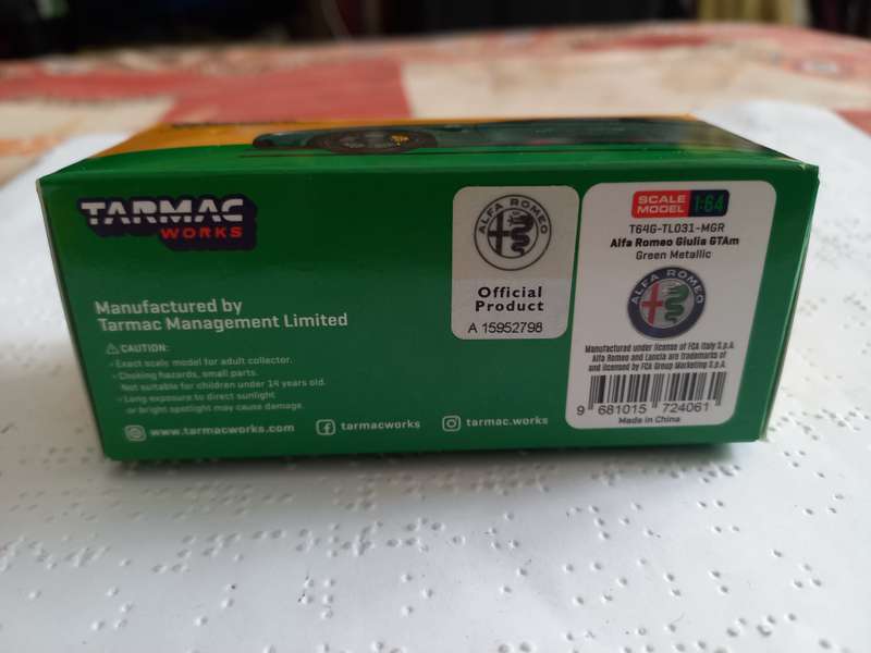 Tarmac 1/64 scale Alfa Romeo Giulia GTAm