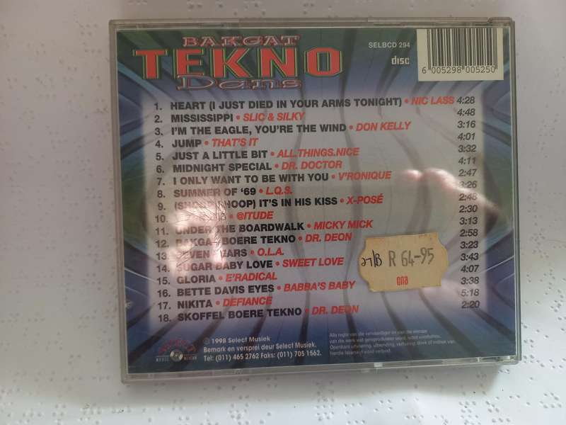 CD - Bakgat tekno dans