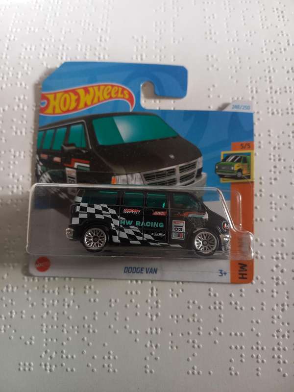 Hotwheels Dodge Van - has a go kart in the back