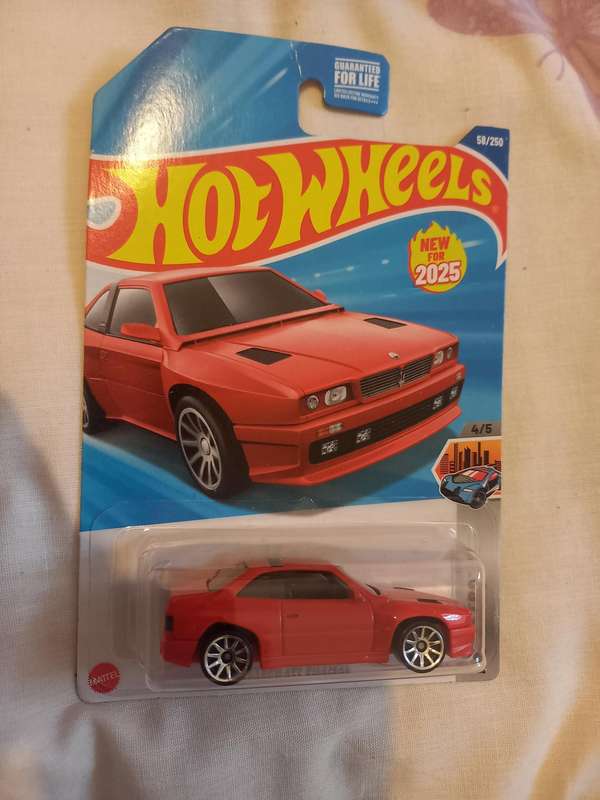 Hotwheels Maserati Shamal - imported long card