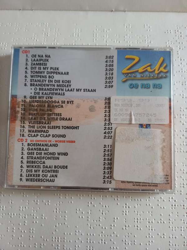 CD - Music - Zak van Niekerk oe na na ONLY CD 2