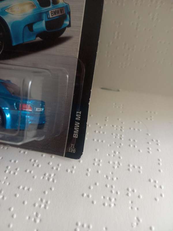 Matchbox BMW 1M - incorrectly marked as M1