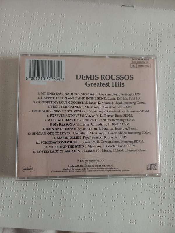 CD - Demis Roussos greatest hits