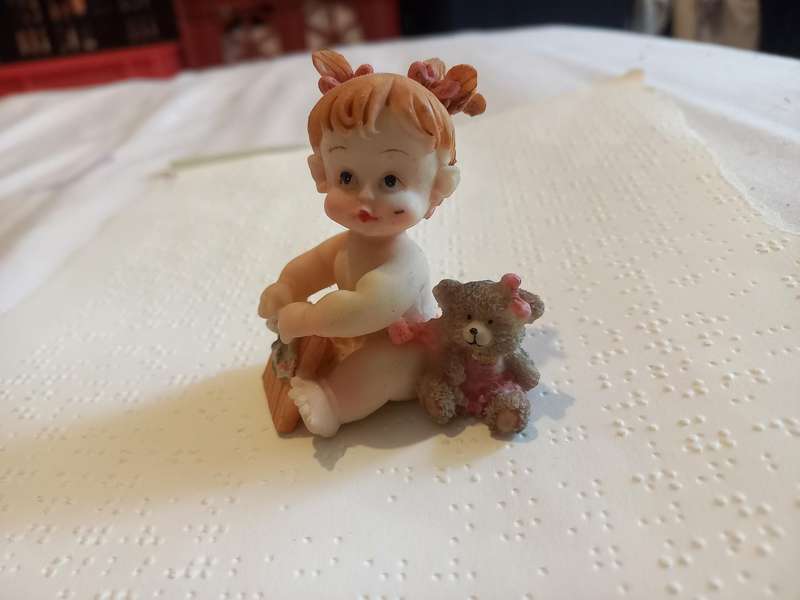 Ornament - girl and teddy