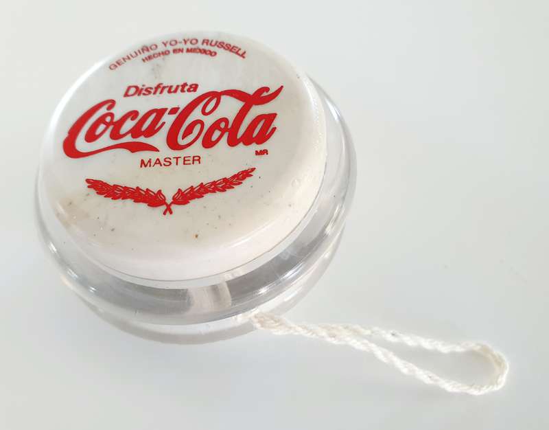 GENUINE VINTAGE COCA COLA DISFRUTA MASTER - RUSSELL YOYO - HECHO EN MEXICO