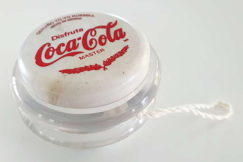 GENUINE VINTAGE COCA COLA DISFRUTA MASTER - RUSSELL YOYO - HECHO EN MEXICO