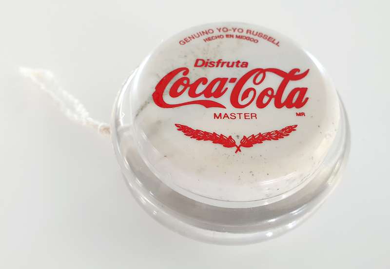 GENUINE VINTAGE COCA COLA DISFRUTA MASTER - RUSSELL YOYO - HECHO EN MEXICO