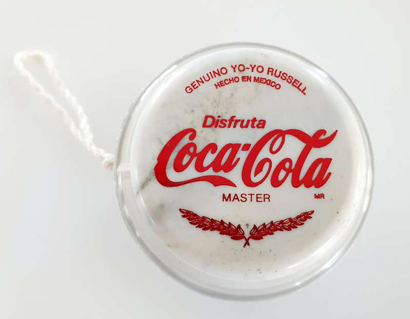 GENUINE VINTAGE COCA COLA DISFRUTA MASTER - RUSSELL YOYO - HECHO EN MEXICO