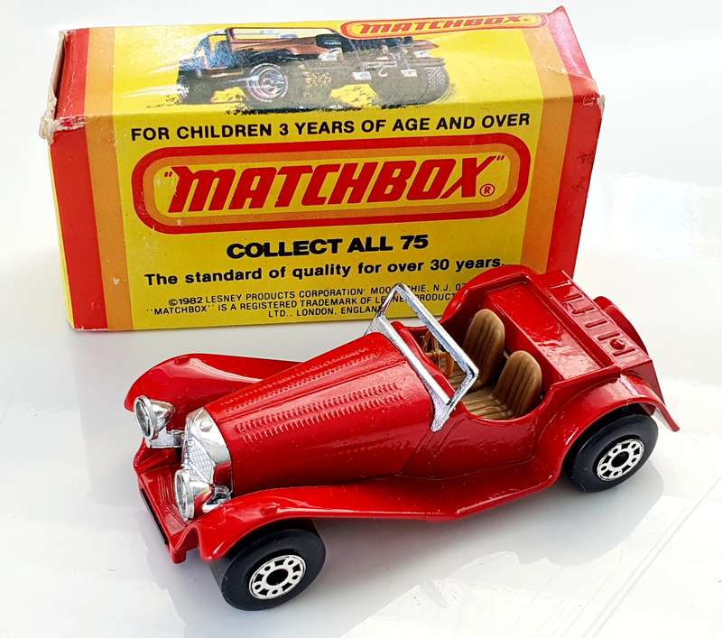 1982 VINTAGE MATCHBOX SS 100 JAGUAR - BRIGHT RED - STUNNING