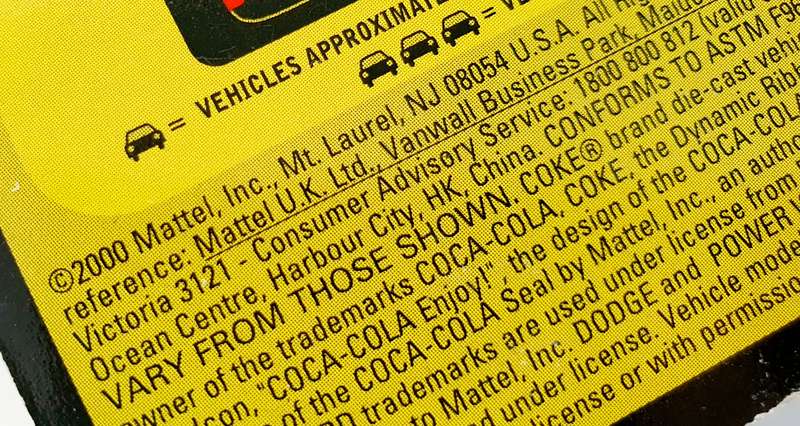 2000 MATCHBOX COLLECTIBLES - COCA-COLA 1968 FORD MUSTANG COBRA JET