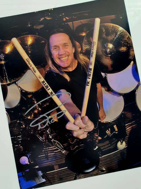 NICKO MCBRAIN (IRON MAIDEN DRUMMER) - AUTHENTIC AUTOGRAPH + COA