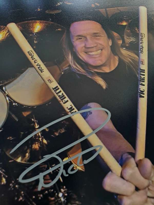 NICKO MCBRAIN (IRON MAIDEN DRUMMER) - AUTHENTIC AUTOGRAPH + COA