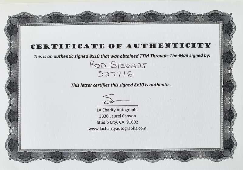 ROD STEWART - AUTHENTIC AUTOGRAPH INCL. COA