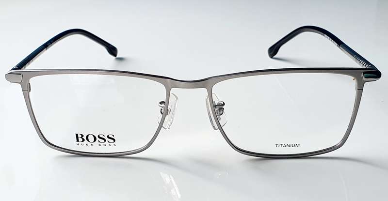 Hugo Boss 1226/F R81 Titanium Eyeglasses Men's Matte Ruthenium Full Rim 56mm