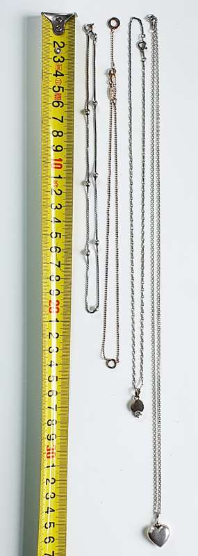4 x VINTAGE 925/ 835 SILVER NECK LACES - BEAUTIFUL 
