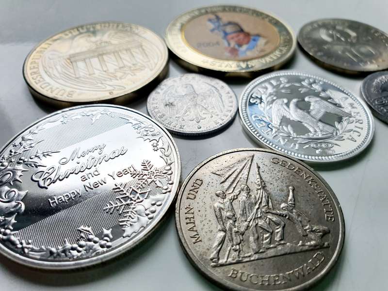 INTERESTING COIN AND MEDAL LOT - HEAVY HITTERS