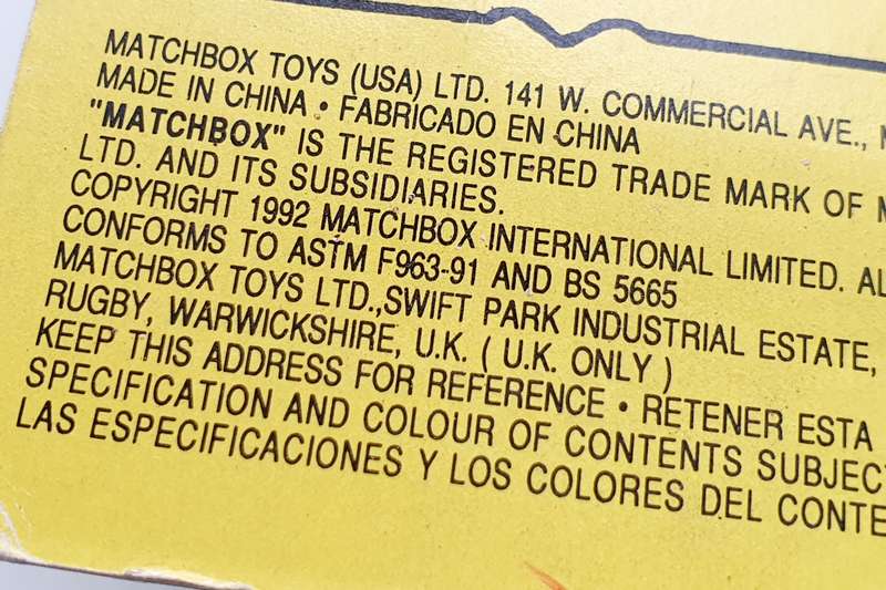 LTD. ED. 1992 MOKO LESNEY MATCHBOX ORIGINALS - "THE LONDON BUS"