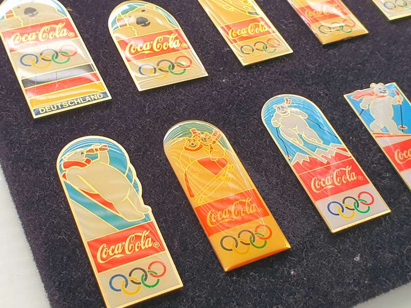 RARE LOT - 1994 GERMANY WINTER OLYMPIC COCA-COLA POLAR BEAR PINSS