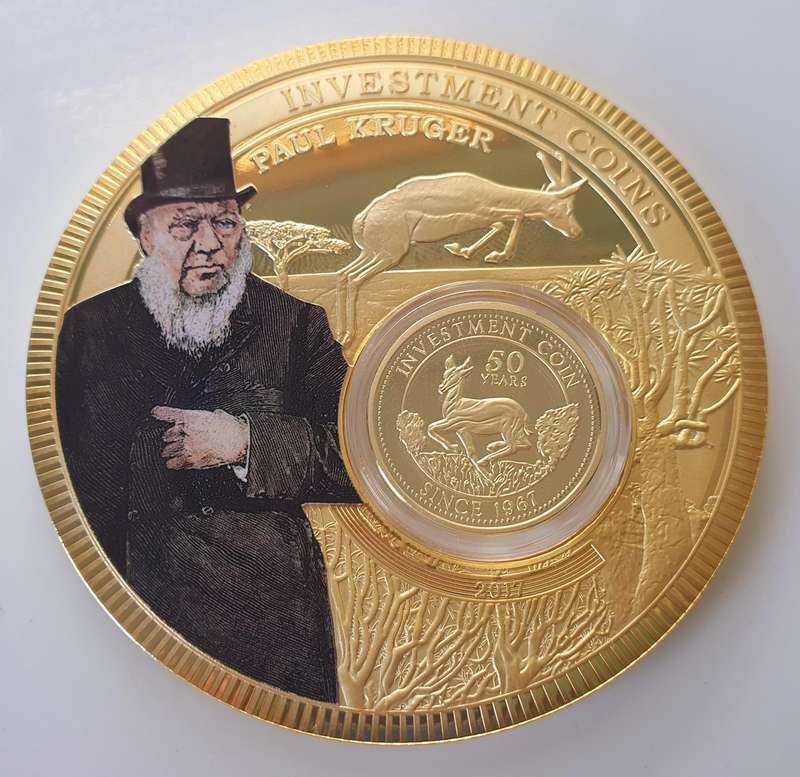 STUNNING 70MM PAUL KRUGER MEDAL - WITH CERTIFICATE IN CAPSULE
