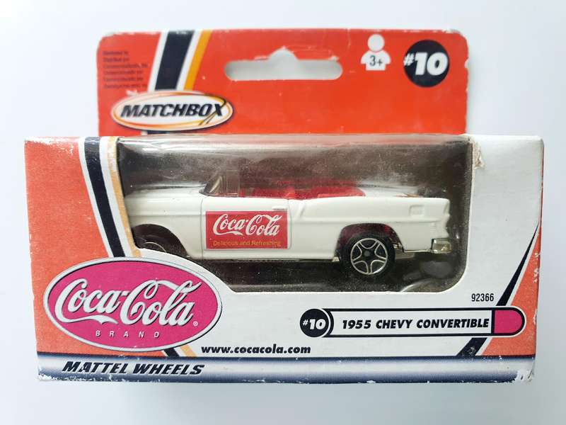 2000 VINTAGE MATCHBOX - COCA COLA - 1955 CHEVY CONVERTIBLE