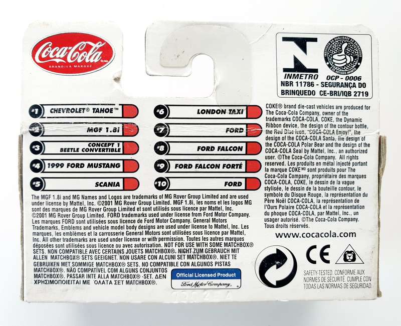 2001 VINTAGE MATCHBOX - COCA COLA - FORD FALCON FORTE