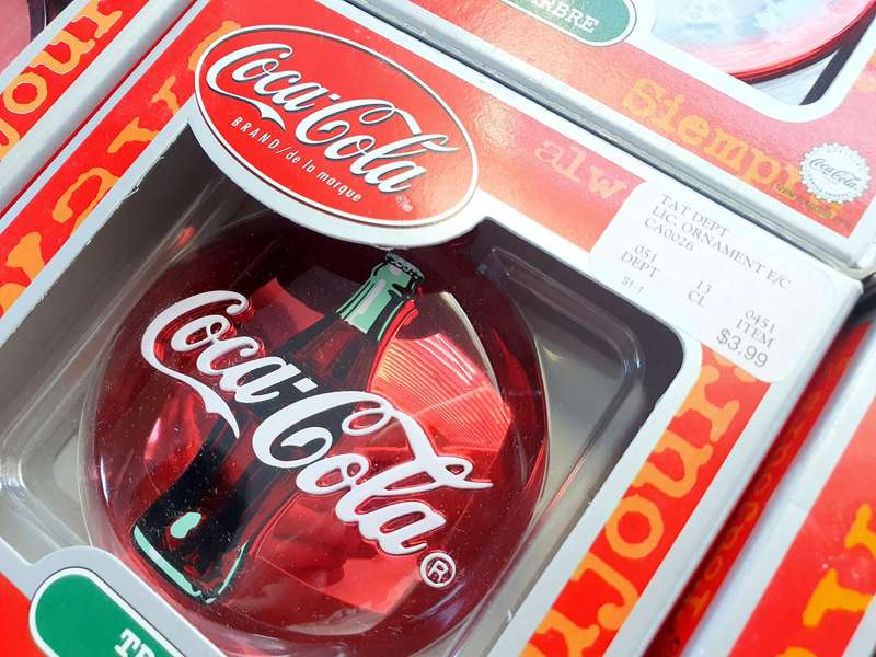 SET OF 9 HIGHLY COLLECTIBLE COCA-COLA TRIM A TREE ORNAMENTS  VINTAGE HOLIDAY CLASSICS