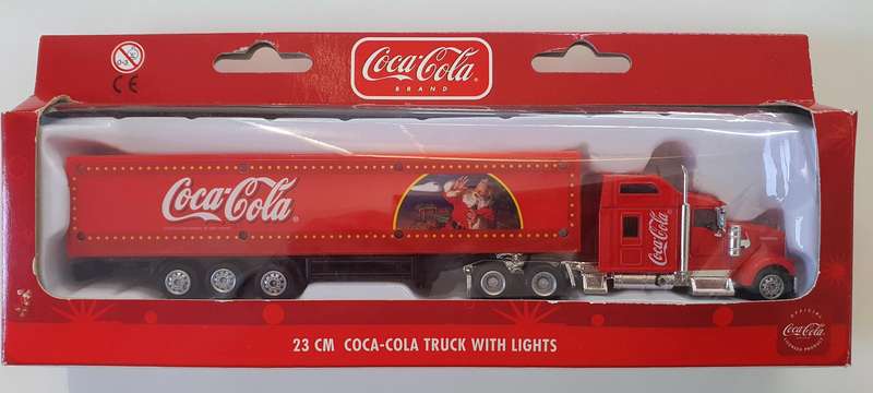 2 STUNNING COLLECTIBLE COCA-COLA COLLECTOR TRUCKS - WITH LIGHTS - HIGHLY COLLECTIBLE
