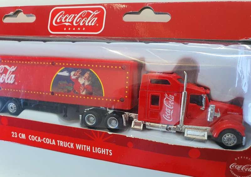 2 STUNNING COLLECTIBLE COCA-COLA COLLECTOR TRUCKS - WITH LIGHTS - HIGHLY COLLECTIBLE