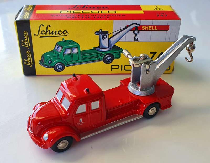 SCHUCO - PICCOLO - 747 WRECKER TRUCK - 150 YEARS OF THE BERLIN FIRE DEPARTMENT - RARE!!