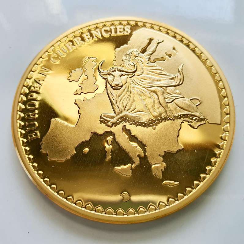 RARE 2003 TOP MEDAL DUETT - 50MM - EUROPEAN CURRENCIES "ANDORRA" - WITH CERTIFICATE AND CAPSULE