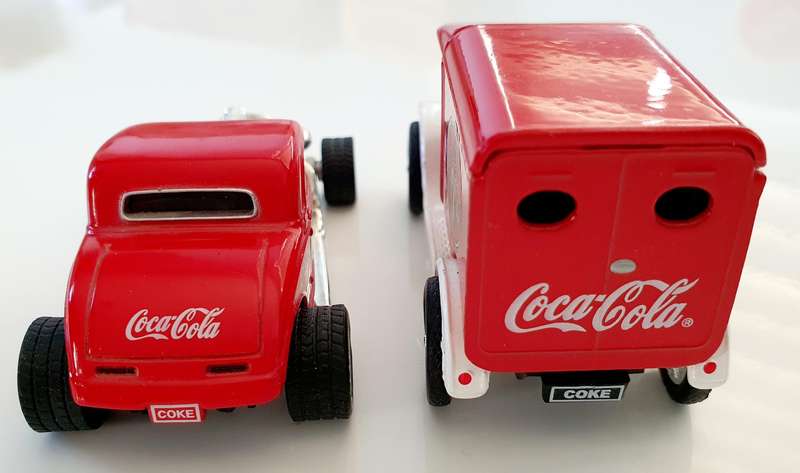 2 x MATCHBOX COCA COLA COLLECTIBLES - 1921 FORD MODEL T & 1933 FORD COUPE - EXCELLENT FIND