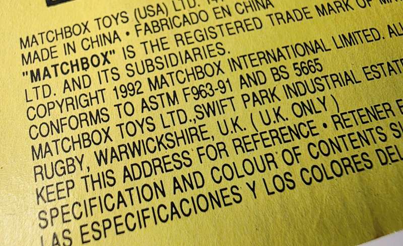 2 x 1992 MATCHBOX ORIGINALS - AUTHENTIC RECREATIONS - LTD. EDITION
