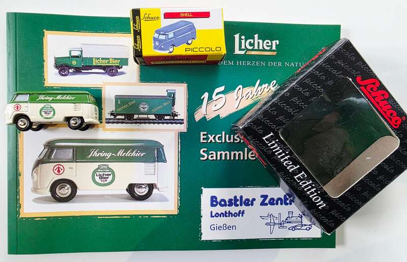 SCHUCO - PICCOLO - VW KASTENWAGEN - "LICHER BIER" - WITH LICHER COLLECTOR'S CATALOGUE - RARE!!