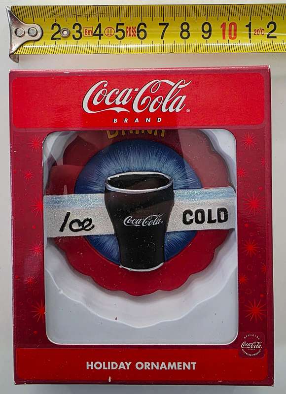 COCA-COLA 10 PIECE VINTAGE COLLECTION - CHRISTMAS HANGING ORNAMENTS