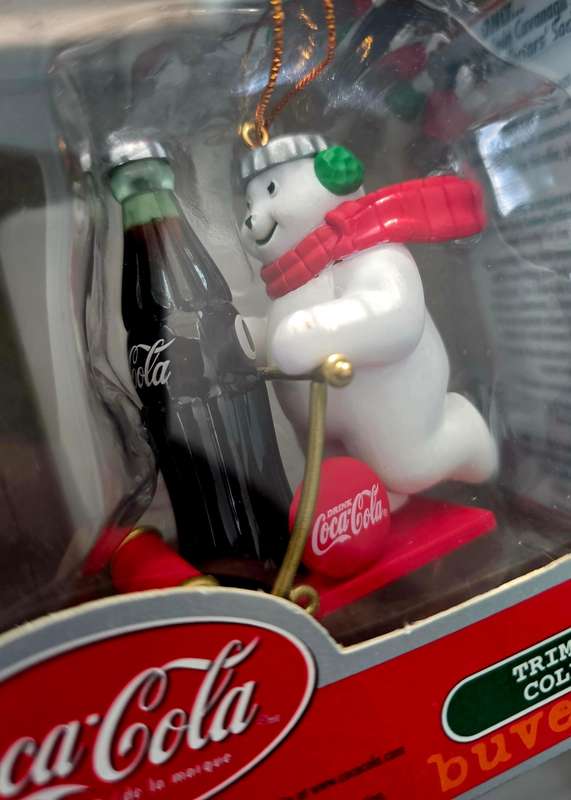 COCA-COLA 10 PIECE VINTAGE COLLECTION - CHRISTMAS HANGING ORNAMENTS