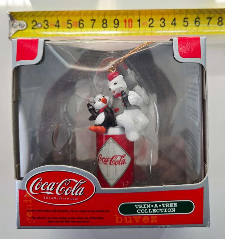COCA-COLA 10 PIECE VINTAGE COLLECTION - CHRISTMAS HANGING ORNAMENTS