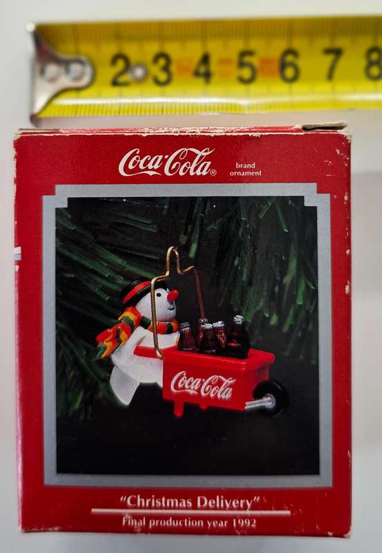 COCA-COLA 10 PIECE VINTAGE COLLECTION - CHRISTMAS HANGING ORNAMENTS