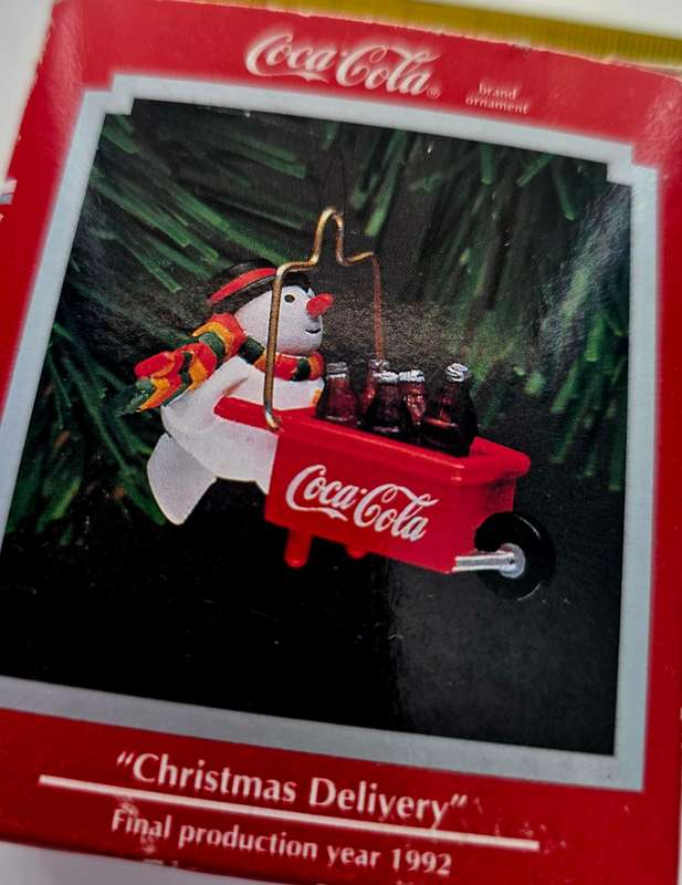 COCA-COLA 10 PIECE VINTAGE COLLECTION - CHRISTMAS HANGING ORNAMENTS
