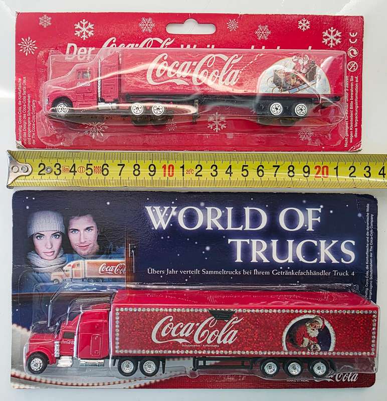 2 x VINTAGE COCA-COLA COLLECTORS TRUCKS - EXTREMELY BEAUTIFUL - 2 OF 2 SETS OF 2