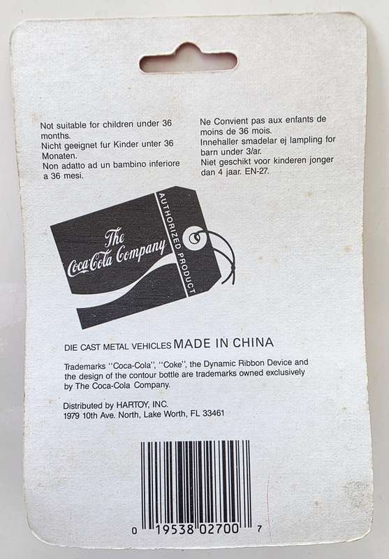 ***1979*** HARTOY INC. COCA COLA FERRARI - IN ORIGINAL BLISTER PACK - ABSOLUTELY CRAZYNESS