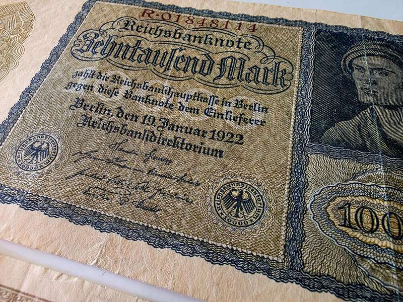 9 x DEUTSCHE REICHSBANKNOTEN 1920/22/23