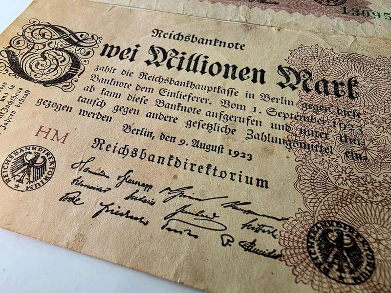 9 x DEUTSCHE REICHSBANKNOTEN 1920/22/23