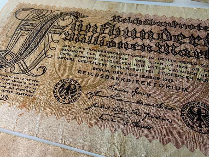 9 x DEUTSCHE REICHSBANKNOTEN 1920/22/23