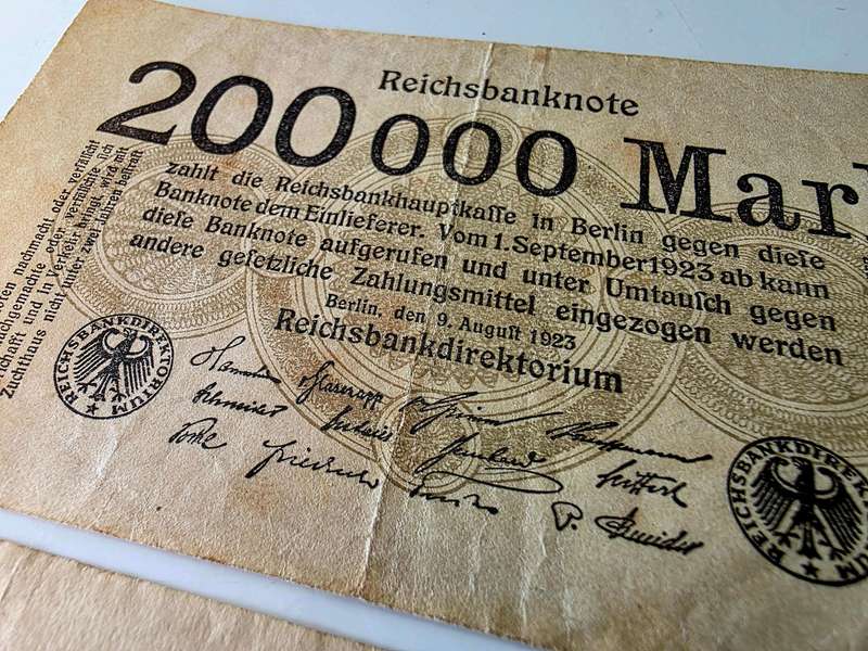 9 x DEUTSCHE REICHSBANKNOTEN 1920/22/23