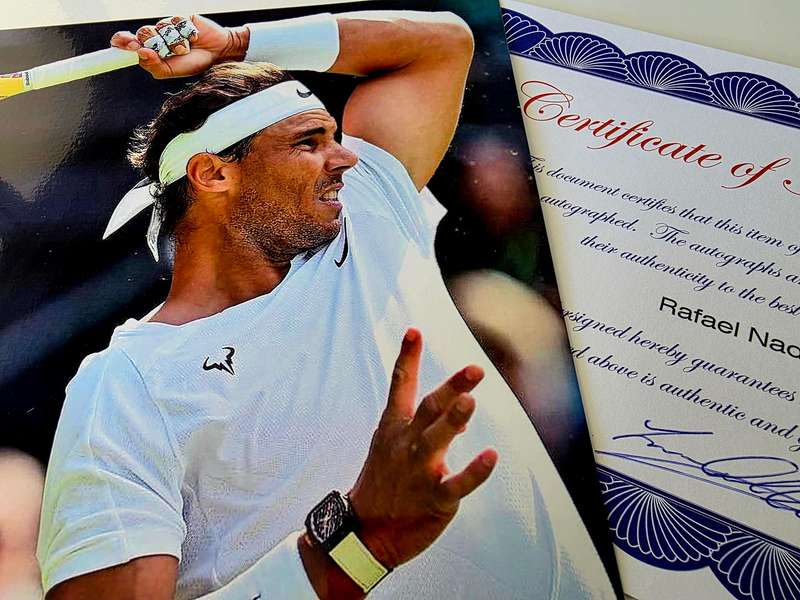 **RAFAEL NADAL** AUTHENTIC AUTOGRAPH - 100% ORIGINAL